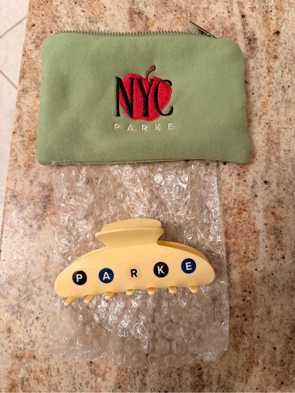 PARKE nyc exclusive pop up subway yellow hair clip #parke